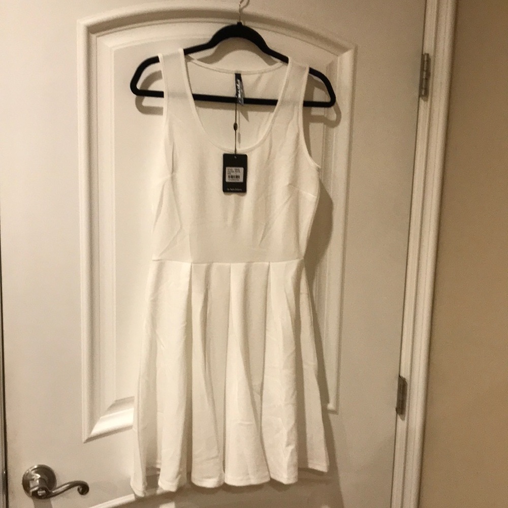 White Marks Crystal Fit and Flare Dress